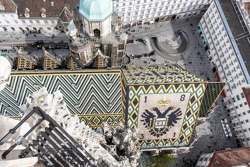 Blick vom Turm des Stephansdoms.